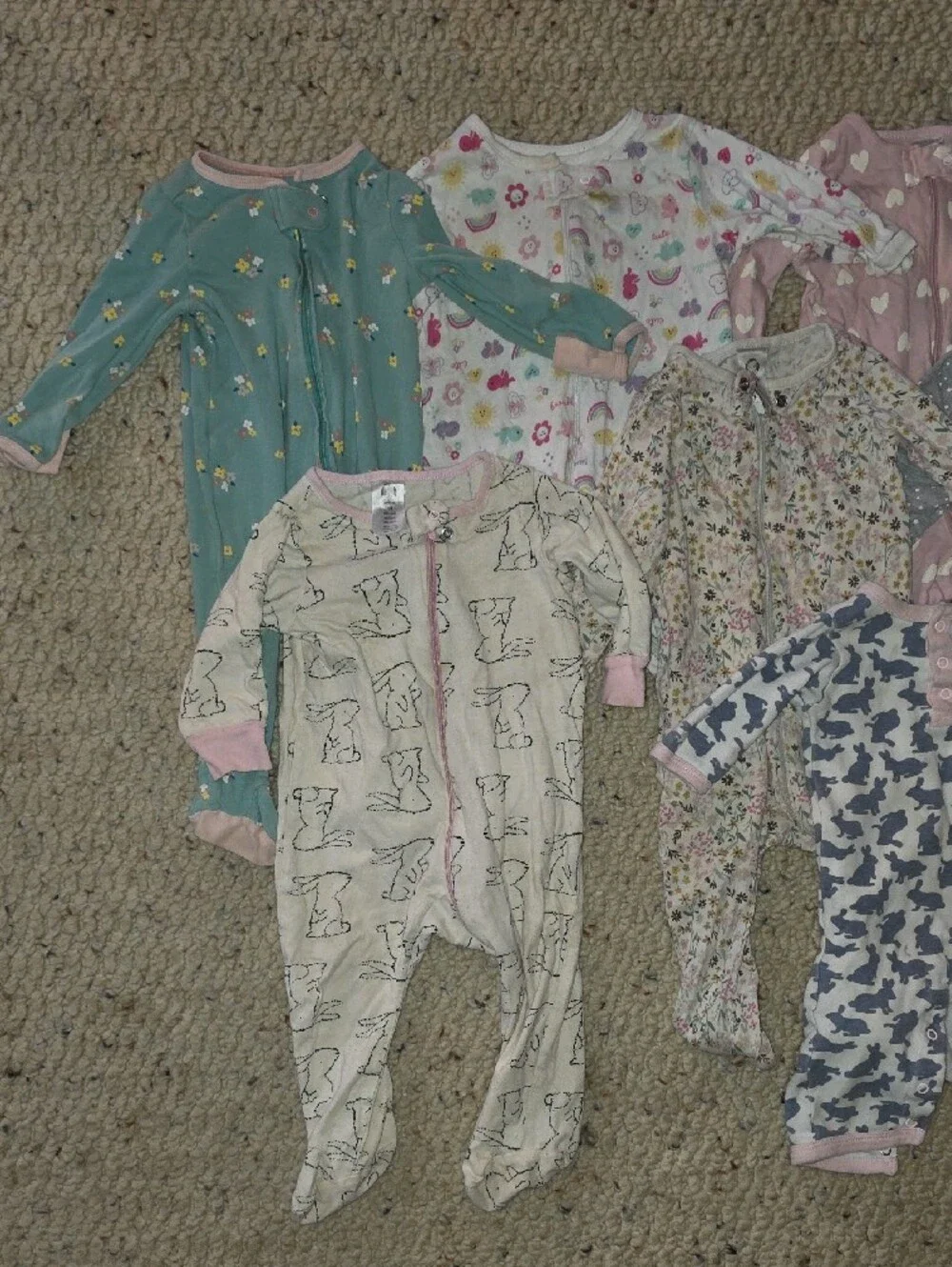 Mixed Baby Footed Pajama Bundle Of 10 - Size 3-6m